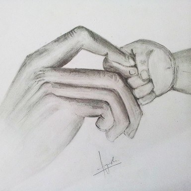 Care hand-drawn artwork