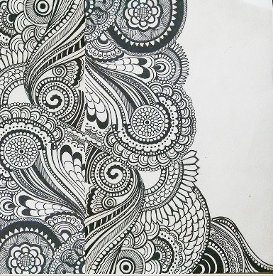 Detail hand-drawn artwork