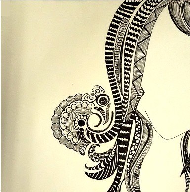 Tangled hand-drawn artwork