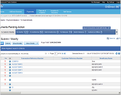 Legacy payment approvals screen